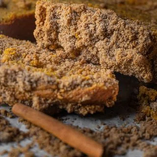 Pumpkin Chai Bread with Brown Butter & Cinnamon Crunch Top