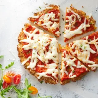 Cheesy Gluten-Free Cauliflower Crust Pizzas