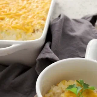 Creamy Gluten-Free Corn, Chicken, and Rice Casserole