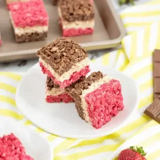 Strawberry Chocolate Rice Krispie Treats