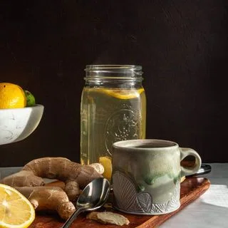 Fresh Ginger Tea (with Lemon and Honey)