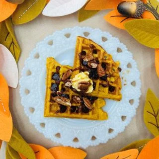 Pumpkin Pecan Waffles