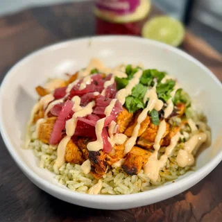 High-Protein Chicken Al Pastor Bowls
