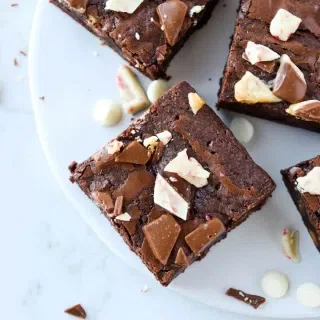 Peppermint Bark Fudge Brownies
