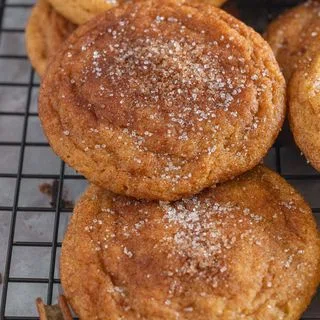 Brown Butter Pumpkin Snickerdoodle Cookies