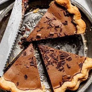 Dark Chocolate Chess Pie