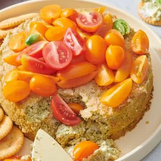 Savory Basil Pesto Cheesecake Dip
