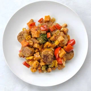 Vegan Sausage and Vegetable Skillet