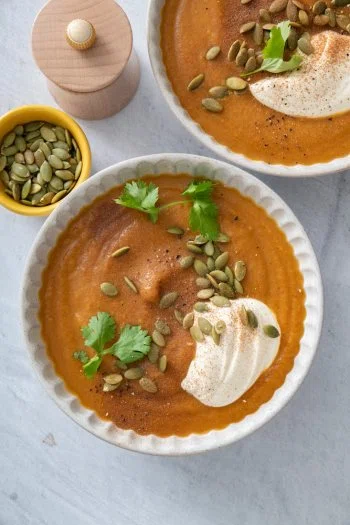 Spiced Carrot Cauliflower Soup