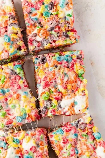 Small Batch Marshmallow Fruity Pebbles Treats