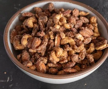 Brown Butter Maple Glazed Nuts