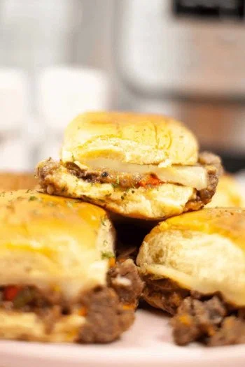 Instant Pot Steak Sliders with Cheese