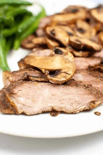 Air Fryer Ribeye Steak and Mushrooms