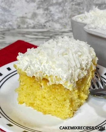 Pineapple Coconut Poke Cake