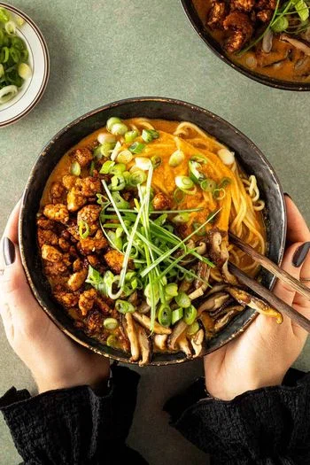 Peanut Butter Ramen With Crispy Tofu