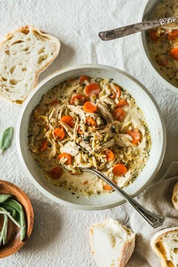 Creamy Orzo Turkey Soup
