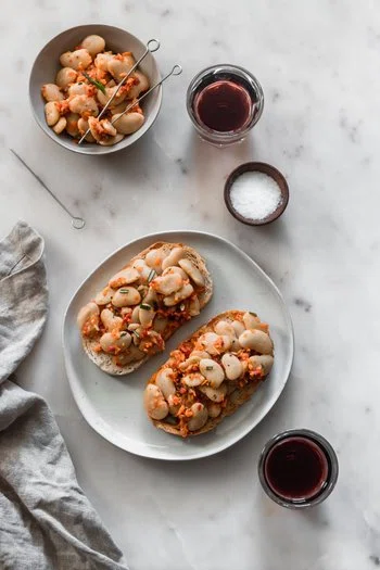 Marinated White Beans With Toast