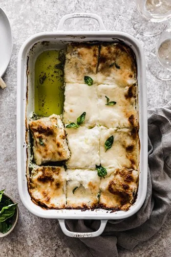 White Lasagna With Pesto & Pancetta