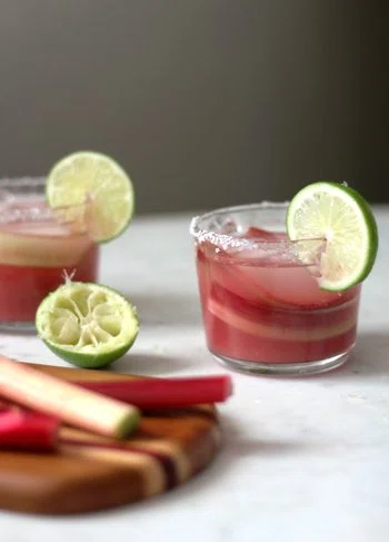Watermelon-Rhubarb Margaritas