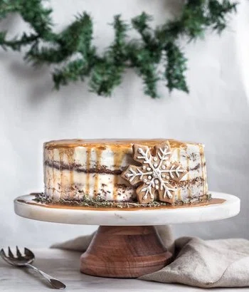 Gingerbread Cake With Orange Buttercream And Bourbon Caramel