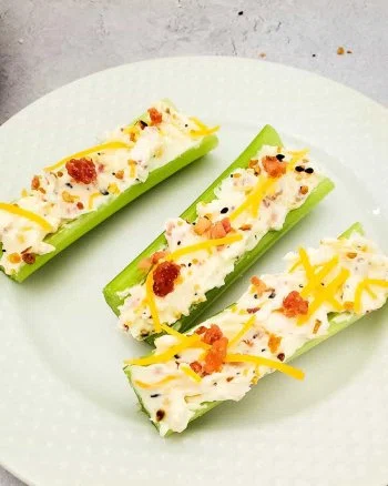 Bacon and Cream Cheese Stuffed Celery