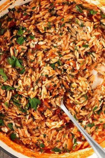 Orzo Risotto With Halloumi