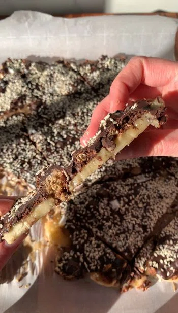 Sesame Granola Banana Bark