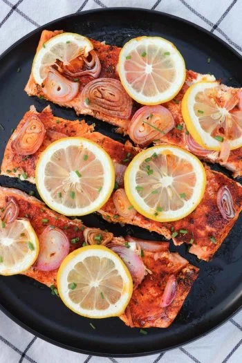 Sweet and Smoky Salmon with Shallots and Lemon