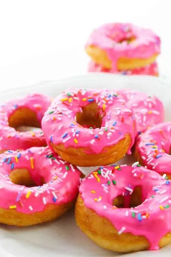 Pink Sprinkle Biscuit Donuts