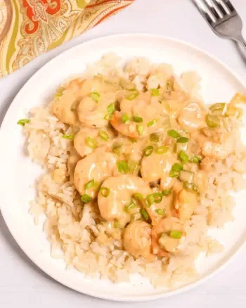 Creamy Garlic Shrimp and Rice