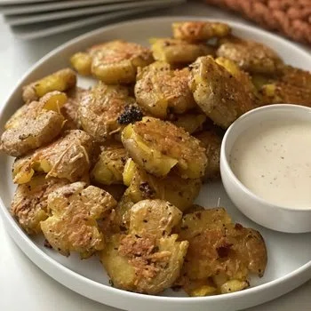 Rosemary Garlic Smashed Potatoes