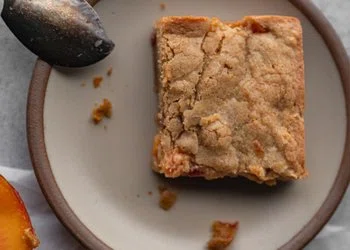 Brown Butter Peach Blondies