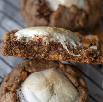 Bakery-Style Brown Butter S’mores Cookies