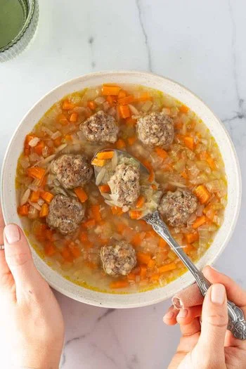 Vegetable Soup with Meatballs