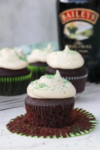 Irish Cream Chocolate Cupcakes