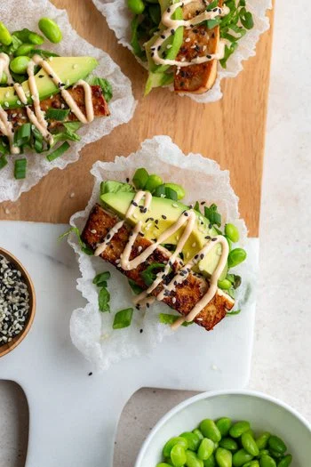 Rice Paper Tacos with Tofu