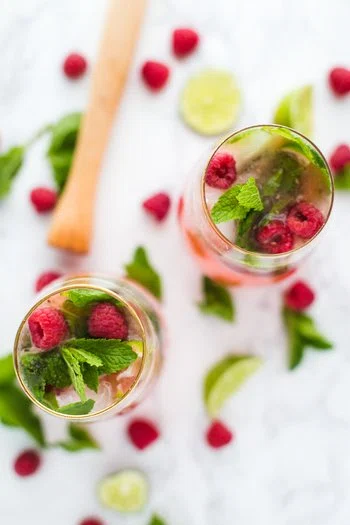 Raspberry Virgin Mojito