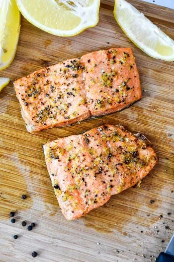 Air Fryer Lemon Pepper Salmon