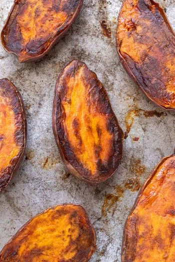 Roasted Sweet Potato Halves