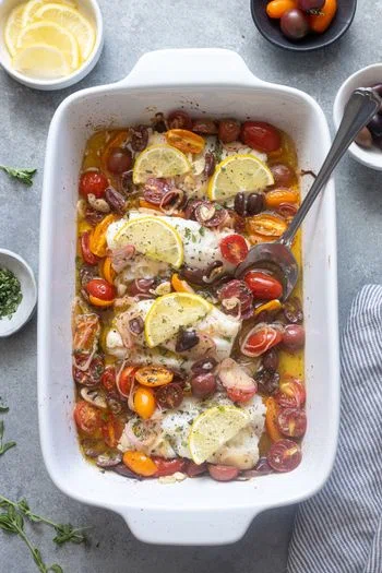 Mediterranean Baked Cod