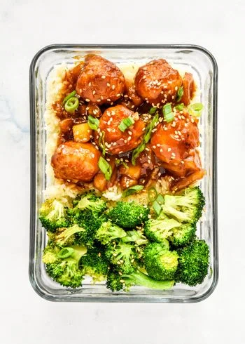 Homemade Pineapple Teriyaki Chicken Meatballs