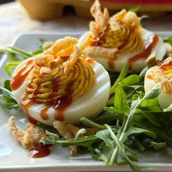 Barbecue Ranch Deviled Eggs
