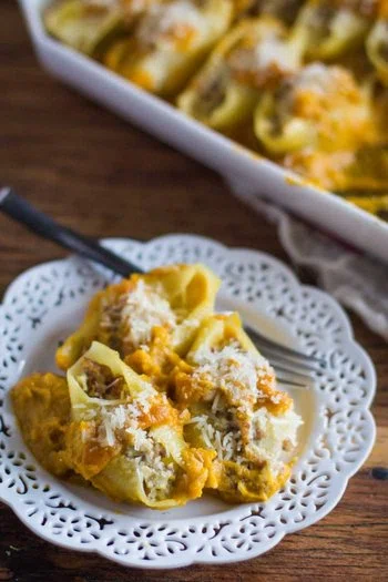 Stuffed Shells with Butternut Squash Sauce