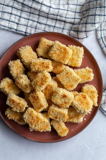 Vegan Parmesan Crusted Tofu