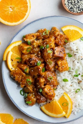 Crispy Orange Tofu (vegan)