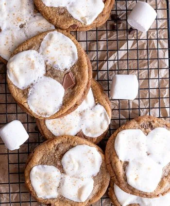 Chewy Brown Butter S'mores Cookie