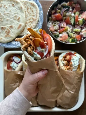 Homemade Gyros with Tzatziki