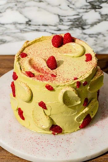 Pistachio Raspberry Cake