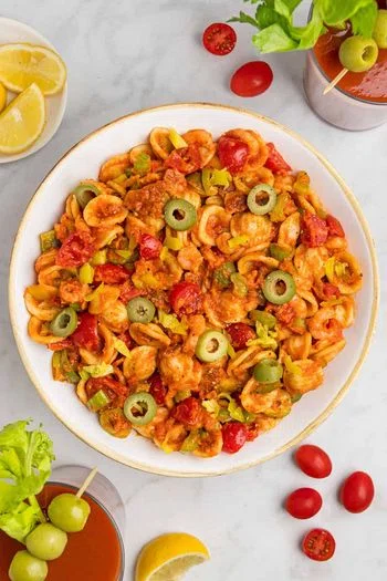 Loaded Bloody Mary Pasta Salad