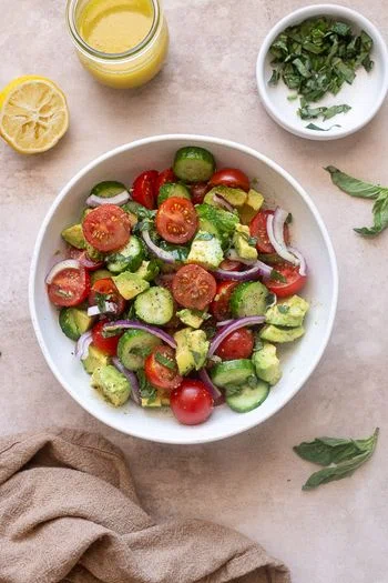Cucumber Tomato Avocado Salad